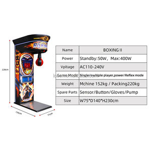 Nieuwe Kickboxer Muntbediende Elektronische Trainingsautomaat Arcade Gametas Ponsen Metalen Boksmachine Voor Entertainmentcentrum - Product Image 2