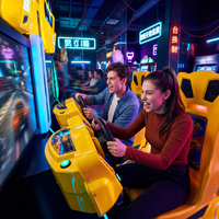 Machine d'arcade simulateur de course à monnayeur, jeu de conduite automobile pour centre de jeux et parc d'attractions