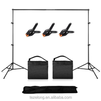 Kit de Support de Fond Noir 2x2m/2x3m pour Studio Photo, avec Sac et Trépied