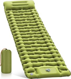Cross-border Outdoor <b>Inflatable</b> Mattress Pad TPU Coated 10cm Thickness Foot Pump Portable Moisture-proof Camping Travel Bed Tent - Product Image 1
