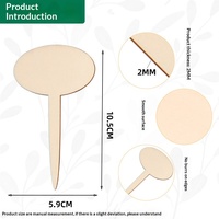Plaque de Jardin en Bois Moderne et Simple avec Logo Personnalisé, Étiquette Végétale DIY à Graver au Laser, Support d'Étiquette d'Identification d'Plantes Inscriptible