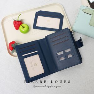 Cartera de Microfibra Pierre Loues con Múltiples Ranuras para Tarjetas, Color Azul Oscuro, para Uso Diario de Mujer - Product Image 1