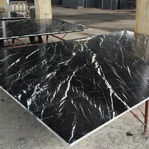 Black Marquina Marble Slab For Bathroom Wall Flooring Tiles Natural Stone Black Marble