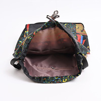 Sac à dos pliable tendance avec impression intégrale, imperméable, pour la gym, les voyages, et les activités de plein air, sac à cordon décontracté