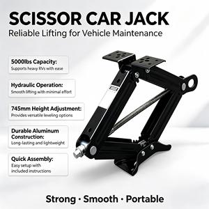 Cric hydraulique à ciseaux OEM <span class=keywords><strong>TRS</strong></span>-120I haute capacité 5000 lbs pour camping-car et voiture avec stabilisateur et garantie de 12 mois, cric soudé - Product Image 1
