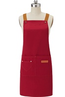 Tablier en toile imperméable épaissi avec logo personnalisé, tablier de cuisine, de jardinage, de boulanger, de café, de travail en coton