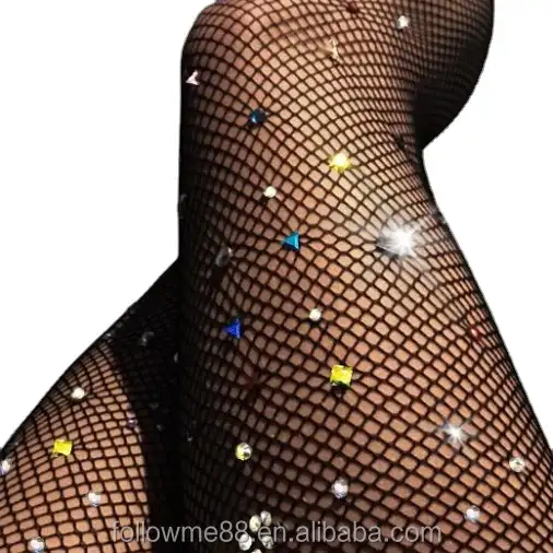 2022 calze da donna Sexy con diamanti a rete collant a rete con strass calze da donna