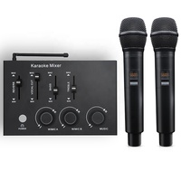 Système de microphone sans fil UHF professionnel avec mixeur karaoké, portée de 30 m, équipement audio tout-en-un pour fêtes à domicile