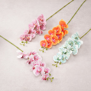 Soft Lustrous Nine-Bloom Phalaenopsis Silk Artificial Floral Arrangement Tabletop <b>Wedding</b> Ceiling Decoration <b>Photo</b>-<b>Prop</b> Backdrop - Product Image 4