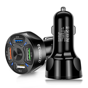 Cargador de teléfono móvil para coche, dispositivo de carga rápida con 4 puertos USB, 3A, QC3.0, <span class=keywords><strong>2022</strong></span> - Product Image 1