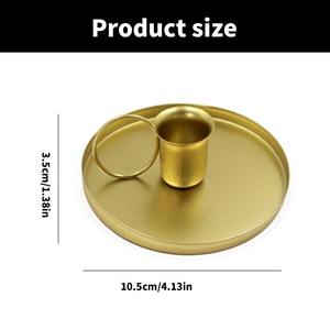 Candelabros de latón nórdico moderno para decoración del hogar, portavelas pequeños de latón dorado. - Product Image 2