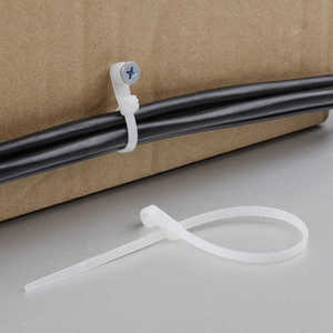 4.6*250 attaches de fermeture éclair de câble autobloquantes conception de dents externes pour empêcher le faisceau de câbles de rayer les trous de montage autobloquants vis - Product Image 3