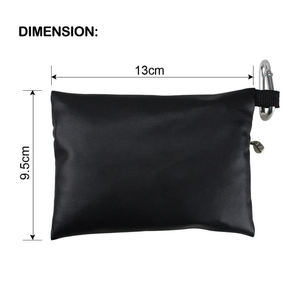Pochette compacte en cuir pour objets de valeur de golf, sacoche de ceinture sport pour outils, accessoire de golf, porte-tee et porte-balles avec fermeture éclair - Product Image 2