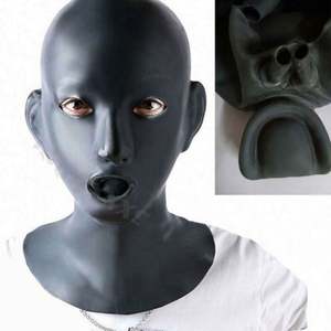 Sexy Latex Hoofddeksels Latex Capuchon Volwassen Geslachtsproduct Rolspel Latex Hoofddeksels Oogopening Geïntegreerd - Product Image 1