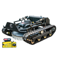 Cortacésped industrial autopropulsado con control remoto, giro cero, motor de gasolina de 4 tiempos de alto torque 190cc, con función de mulching.