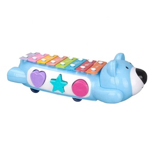 2025 Bear New Model Educational Plastic Xylophone Keyboard Kids Piano Guitar Music Instruments Trending Classic Promotional Toys