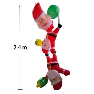 Décoration de Noël de 2,4 mètres avec trois personnes âgées grimpant sur murs et fenêtres, accessoires de décoration pour scène de centre commercial - Product Image 6