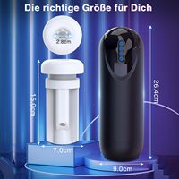 Aiersha 10-Vibrations-Elektrischer Automatisch Saugender Masturbationsbecher für Männliche Stimulation