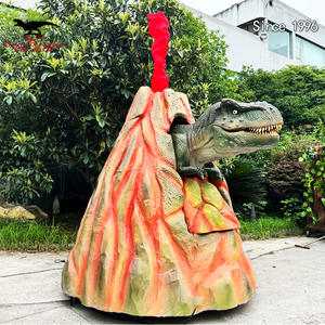 Modello di Dinosauro <span class=keywords><strong>T</strong></span>-<span class=keywords><strong>Rex</strong></span> Animatronico con Mezzo Corpo e Testa, Effetto Vulcano - Product Image 1