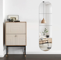 Miroir mural auto-adhésif, feuille de miroir amovible, flexible, à découper soi-même, pour la décoration de la maison et de la chambre.