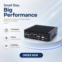 Mini PC Industrial de Venta Directa sin Ventilador, Intel BayTrail N2840 J1800 J1900 N95, Doble Gigabit LAN, 2 COM, Win10 Win11 Linux