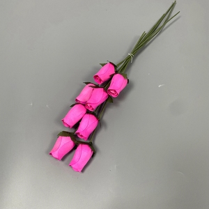 Artisanat fait main, douzaine de fleurs séchées naturelles aux couleurs vibrantes, boutons de rose en bois lumineux pour la décoration florale de la maison - Product Image 6