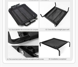 Лидер продаж, кровать для собаки, для кемпинга, дышащее Сетчатое гнездо, кровать для питомца, влагостойкая подвесная складная железная рама, прочная кровать - Product Image 5