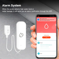 SIXWGH Tuay Capteur intelligent de fuite d'eau avec alertes via application, étanche IP68, connectivité WiFi et Zigbee, pour maison, cuisine, salle de bain, garage, voiture, PC, intelligent