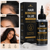 Colle à cheveux Private Label, noire, sans résidus, pour tissages et extensions capillaires
