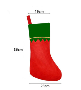 Cheap Eco-Friendly Soft Red Polyester Non-woven <strong>Christmas</strong> <strong>Stockings</strong> <strong>Wholesale</strong> with Custom Logo &amp; Print Home Decoration Gifts - Product Image 4