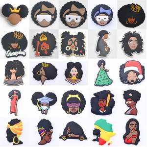 Commercio all'ingrosso più economico Designer Black Lives mates clog charm per la decorazione di scarpe bracciale accessori Charms per zoccolo - Product Image 3