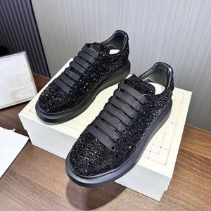 Chaussures de luxe pour hommes, baskets basses à plateforme rétro avec diamants, baskets décontractées basses pour femmes, chaussures décontractées de marque en gros - Product Image 1