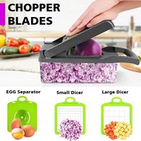 14-in-1 draagbare handmatige fruit- en groentesnijder, uienhakker, groentesnijder, keukenaccessoires, groentesnijder
