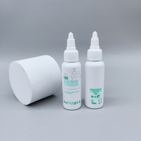 Bouteilles liquides d'art de peinture à presser en plastique de 50ml Mini bouteille d'artisanat vide de 2 onces avec des bouchons supérieurs torsadés et une échelle