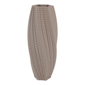Vaso 3D alto con texture a griglia, vaso contemporaneo per fiori, per soggiorno, camera da letto, ufficio. - Product Image 1
