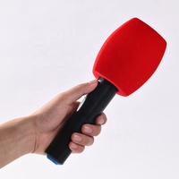 Cubierta de Micrófono Triangular de Espuma con Logotipo Flocado, Diseño Personalizado para Canales de TV, para Reporteros y Entrevistas