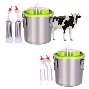 Nueva Máquina de Ordeño Integrada de Acero Inoxidable Pranam Ji Engineering Works de 16L para Vacas y Cabras, con Batería Recargable, Alta Seguridad, 220V - Product Image 1