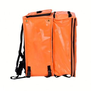 Mochila Impermeable para Entrega de Alimentos, Aislada, de Poliéster Amarillo, con Diseño Portátil con Asas, Cierre de Cremallera y Logotipo Personalizado - Product Image 1