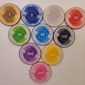 Fichas de Cerámica Personalizadas de Fábrica de 10g, Diseño Libre, 39mm, Alta Calidad de Casino, Personalizables para Juegos de Apuestas - Product Image 1