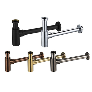 SANIPRO <span class=keywords><strong>Sifone</strong></span> Economico Moderno per Scarico Bagno in Ottone, Trappola a Bottiglia Nera Anti-Odore 1 1/4'' per Lavabo - Product Image 6