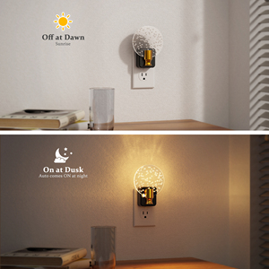 Luce Notturna Rotonda in Acrilico LOHAS 180 °   Luce Notturna a Bolle Girevole con Luce Bianca Calda per Camera da Letto e Soggiorno - Product Image 3