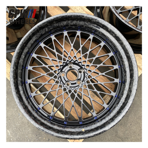 Rines de Aleación Forjada de Dos Piezas Tipo Deep Dish con Barril de Fibra de Carbono Envolvente, Forjado Personalizado, PCD, ET, Tratamiento de Superficie y Tapa Central - Product Image 4