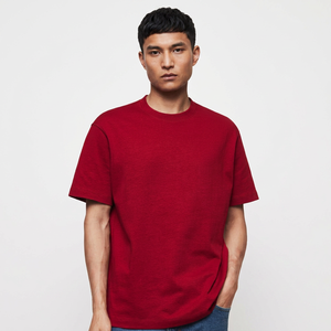 T-shirt en coton à manches courtes personnalisé de haute qualité, impression à la demande, t-shirts graphiques, t-shirt uni rouge personnalisé pour homme - Product Image 1