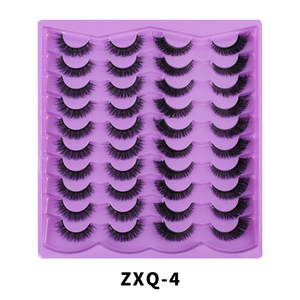 Hot Selling 3D Faux Mink Lashes 20 Pairs Fluffy Vegan Natural False Full Strip <strong>Eyelashes</strong> 3D Silk Mink Eye Lashes - Product Image 3