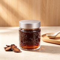 Pot en verre vide gaufré pour crème, 120 ml (4 oz), motif floral, pour cosmétiques et onguents, avec couvercle doré, vente en gros