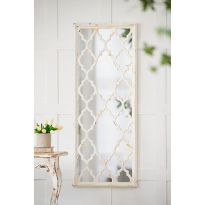 Specchio da terra bianco effetto invecchiato 24 x 60, specchio a figura intera per bagno, camera da letto, soggiorno - Product Image 1