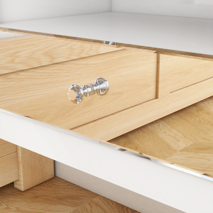 <span class=keywords><strong>Comodino</strong></span> Moderno Sospeso a Doppio Ripiano con Specchio e Cassetto Singolo, Montaggio a Parete - Product Image 6