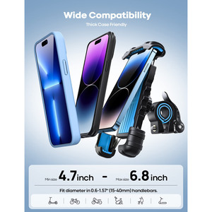 Supporto per Telefono da Bici Lamicall, Montaggio Sicuro sul Manubrio della Moto - Product Image 5