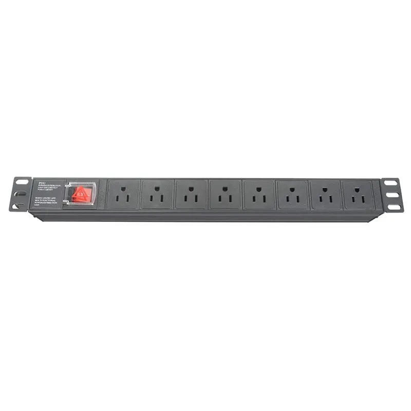 1U American PDU Socket Cabinet socket US tipo con Led SPU surge