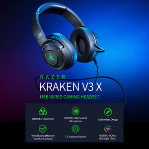 Audífonos V3 X con Cable, Sonido Envolvente 7.1, Unidad de Controlador Triforce de 40 mm, Micrófono Cardioide Hyperclear, Kraken V3 X con Cable - Product Image 3